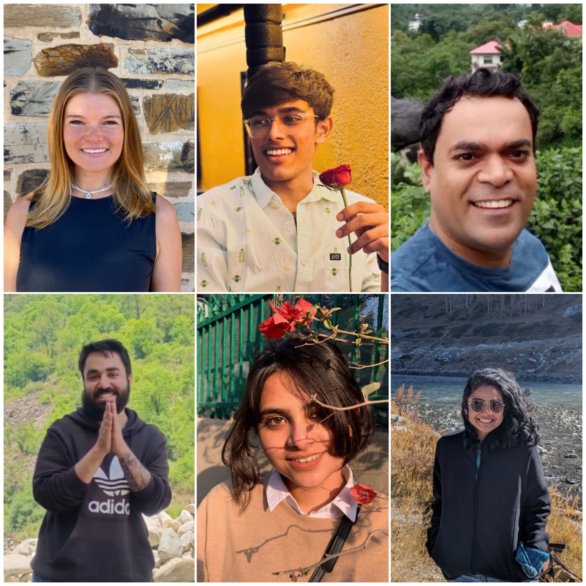 a collage of few of the volunteers who have visited us over the last 2 years
